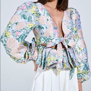 2 WAYS TO SLAY BROCADE LONG SLEEVE TOP - XL